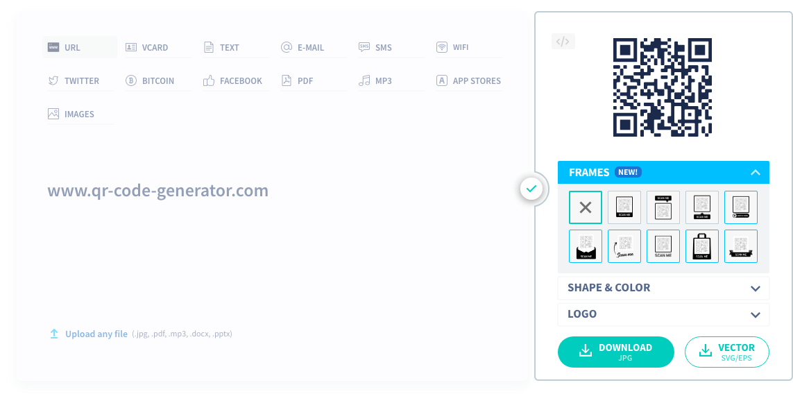 Then, select Download to retrieve the QR Code file in JPG