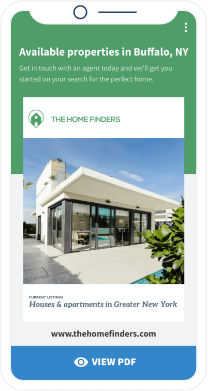 A QR Code landing page that displays a PDF file of the latest available properties by a real estate agent.