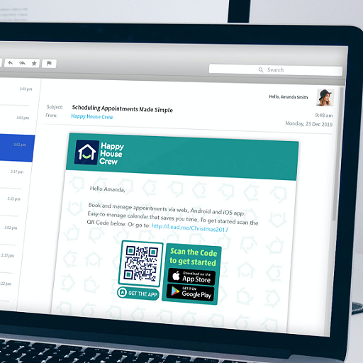 Пример QR-кода для компаний по ремонту жилья для продвижения установки приложения